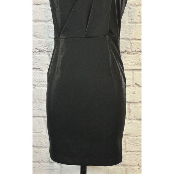 NEW Parker Black BodyCon Cocktail Party Mini Dress Sleeveless Asymmetrical SMALL - Picture 10 of 11